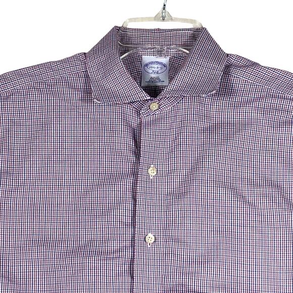 Brooks Brothers Men’s Slim Fit No Iron 100% Cotton Button Down Shirt 15.5 32/33 - Picture 4 of 7